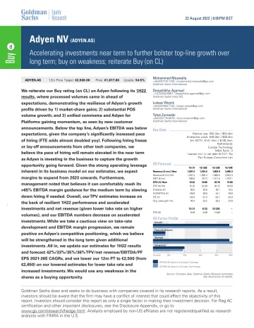 Adyen NV (ADYEN.AS)_ Accelerating investments near term to further bolster top-line growth over long term; buy on weakness; r...(1)