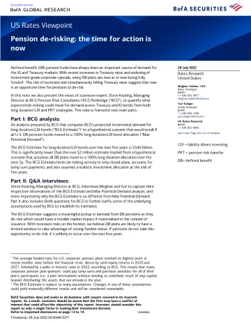 US Rates Viewpoint-Pension de-risking the time for action is now