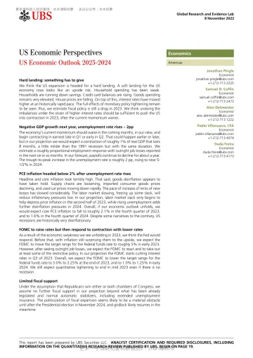 UBS+-美国经济展望2023-2024-22页