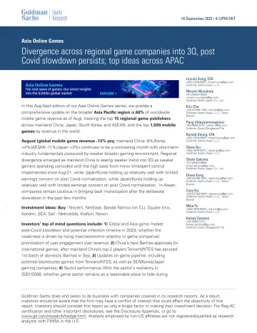 Asia Online Games_ Divergence across regional game companies into 3Q, post Covid slowdown persists; top ideas across APAC(1)