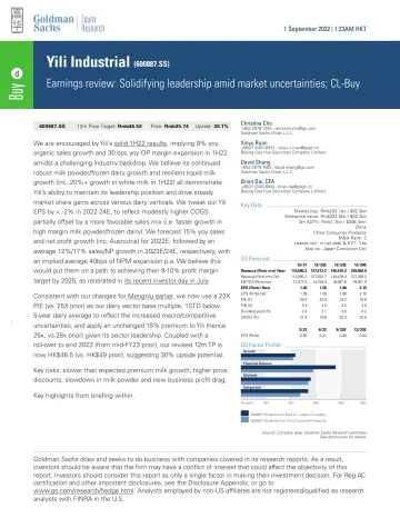 Yili Industrial (600887.SS)_ Earnings review_ Solidifying leadership amid market uncertainties; CL-Buy(1)