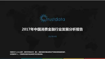 2017年中国消费金融行业发展分析报告-Fin