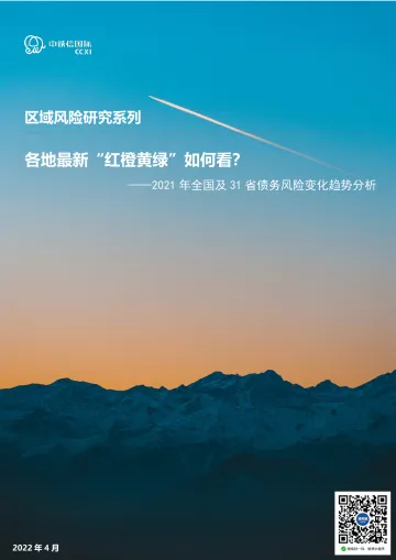 中诚信-区域风险研究系列:各地最新“红橙黄绿”如何看?——2021年全国及31省债务风险变化趋势分析-12页