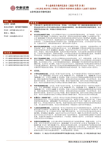 中小盘新股专题研究报告(2022年第31期):帕瓦新能,磁谷科技,万润新能,万得凯科,唯特偶新材,森鹰窗业,凡拓数字,逸豪新材-20220817-中泰证券-40页