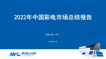 【奥维报告】2022年中国彩电市场总结报告-19页