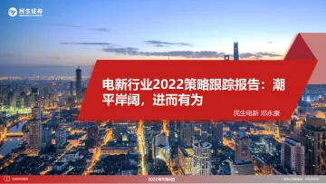 电新行业2022策略跟踪报告:潮平岸阔,进而有为-20220906-民生证券-92页