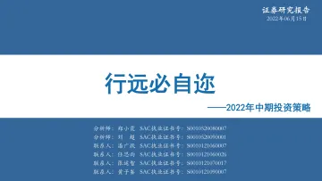 2022年中期投资策略：行远必自迩-20220615-华安证券-89页