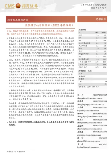 显微镜下的中国经济(2023年第9期):投资需求继续扩张-20230312-招商证券-30页