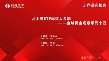 全球资金观察系列十四:北上与ETF再买大金融-20220702-财通证券-31页