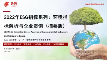 头豹研究院-2022年ESG指标系列:环境指标解析与企业案例(摘要版)-2022.09-17页-WN9