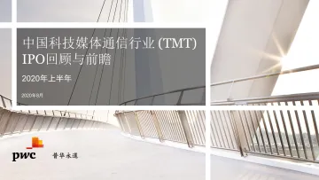2020上半年科技媒体通信行业(TMT)IPO- 普华永道-202008
