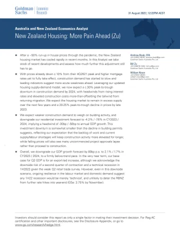 Australia and New Zealand Economics Analyst_ New Zealand Housing_ More Pain Ahead (Zu)(1)