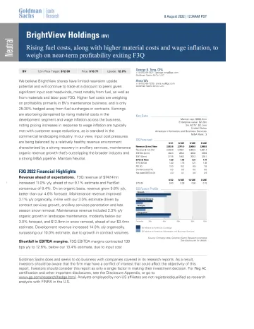 BrightView Holdings (BV)_ Rising fuel costs, along with higher material costs and wage inflation, to weigh on near-term profi...(1)