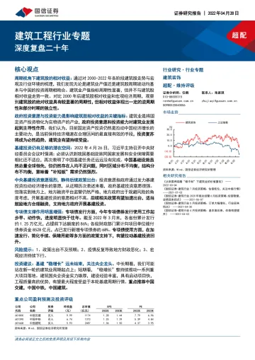建筑工程行业专题:深度复盘二十年-20220428-国信证券-81页