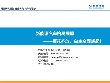 新能源汽车行业格局展望:百花齐放,自主全面崛起!-20220803-东吴证券-67页