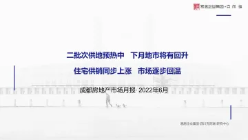 【CRIC研究】2022年6月成都房地产市场月报(简版)-44页