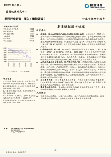 医药行业专题研究报告:奥浦迈招股书梳理-20220526-国金证券-20页