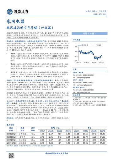 家用电器行业深度:乘风破浪的空气炸锅(行业篇)-20220706-国盛证券-20页