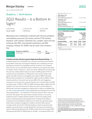 Shopify- 2Q22 Results – Is a Bottom In Sight