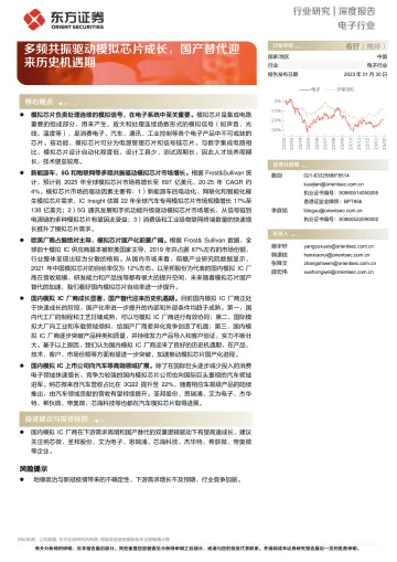 电子行业深度报告:多频共振驱动模拟芯片成长,国产替代迎来历史机遇期-20230130-东方证券-32页