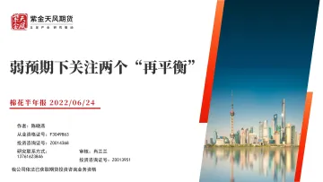 棉花半年报:弱预期下关注两个“再平衡”-20220624-紫金天风期货-47页