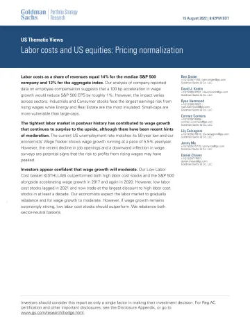 US Thematic Views_ Labor costs and US equities_ Pricing normalization(1)