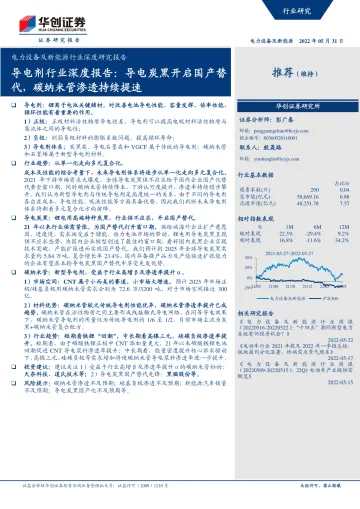 电力设备及新能源行业深度研究报告:导电剂行业深度报告,导电炭黑开启国产替代,碳纳米管渗透持续提速-20220531-华创证券-34页