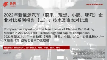头豹研究院-2022年新能源汽车（蔚来、理想、小鹏、哪吒）企业对比系列报告（二）：技术及资本对比篇-2022.09-20页-WN9