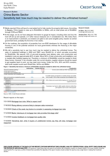 CS-China Banks Sector_Sensitivity test_ how much may be needed to deliver the unfinished homes