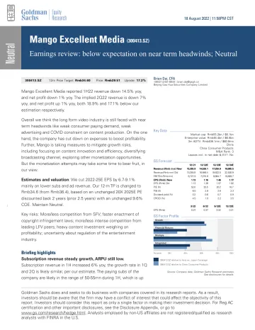 Mango Excellent Media (300413.SZ)_ Earnings review_ below expectation on near term headwinds; Neutral(1)_2