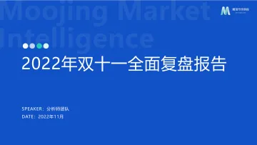 【魔镜市场情报】双十一大促复盘报告-82页