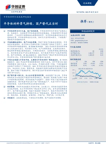 半导体材料行业深度研究报告:半导体材料景气持续,国产替代正当时-20220520-华创证券-56页