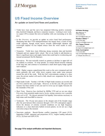JPM_US Fixed Income Overview An update on bond fund flows and positions_20220909