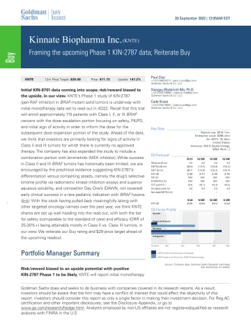 Kinnate Biopharma Inc. (KNTE)_ Framing the upcoming Phase 1 KIN-2787 data; Reiterate Buy(1)