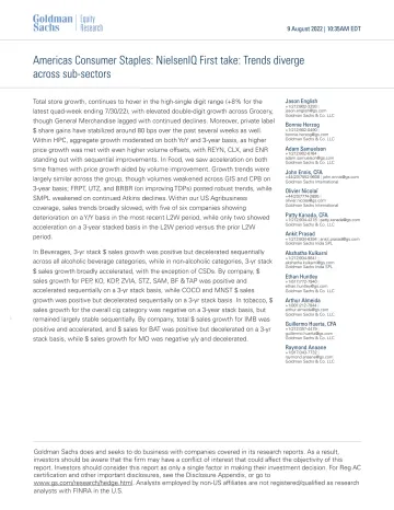 Americas Consumer Staples_ NielsenIQ First take_ Trends diverge across sub-sectors(1)