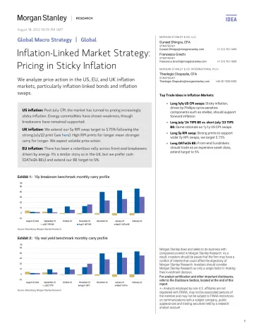 Global Macro Strategy - Inflation-Linked Market Strategy - Pricing in Sticky Inflation