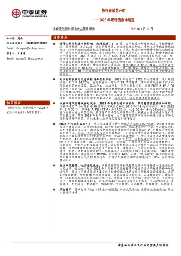 2023年可转债市场展望:静待春暖花开时-20230110-中泰证券-30页