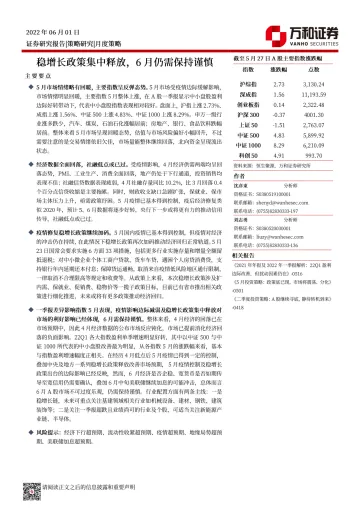 月度策略:稳增长政策集中释放,6月仍需保持谨慎-20220601-万和证券-15页
