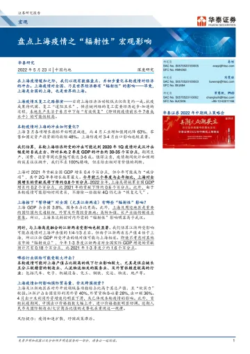 宏观深度研究：盘点上海疫情之“辐射性”宏观影响-20220523-华泰证券-25页