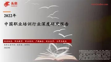 头豹研究院-中国职业培训行业深度研究报告-2022.09-41页-WN9