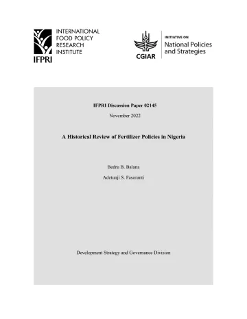 国际粮食政策研究所-尼日利亚化肥政策的历史回顾(英)-2022.11-39页