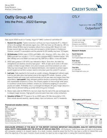 CS-Oatly Group AB