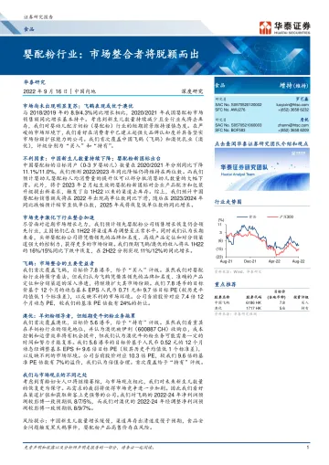婴配粉行业:市场整合者将脱颖而出-20220916-华泰证券-25页