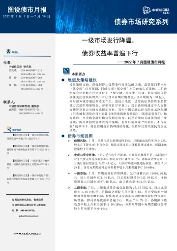 中诚信国际图说债市月报—2022年7月-20页-WN9