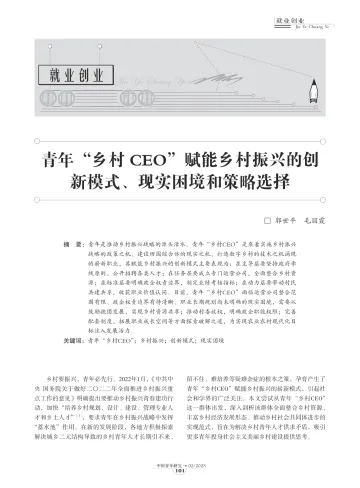12-青年“乡村CEO”赋能乡村振兴的创新模式、现实困境和策略选择-9页