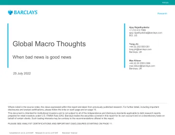 Barclays-Global Macro Thoughts
