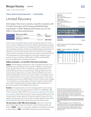 Morgan Stanley-China Online Entertainment Limited Recovery-97963750