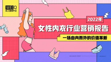 【WEIQ报告】2022女性内衣行业营销报告-25页