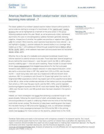 Americas Healthcare_ Biotech catalyst tracker_ stock reactions becoming more rational ..._(1)
