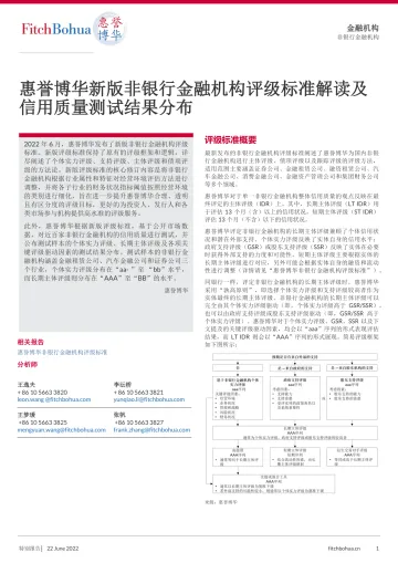 惠誉博华新版非银行金融机构评级标准解读及信用质量测试结果分布-7页